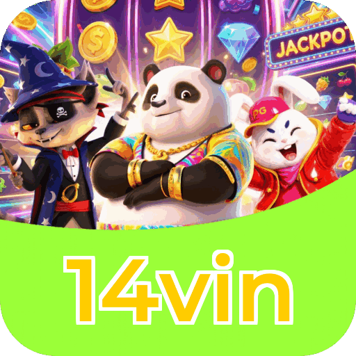 Interface do aplicativo 14vin mostrando jogos disponíveis no iOS e Android